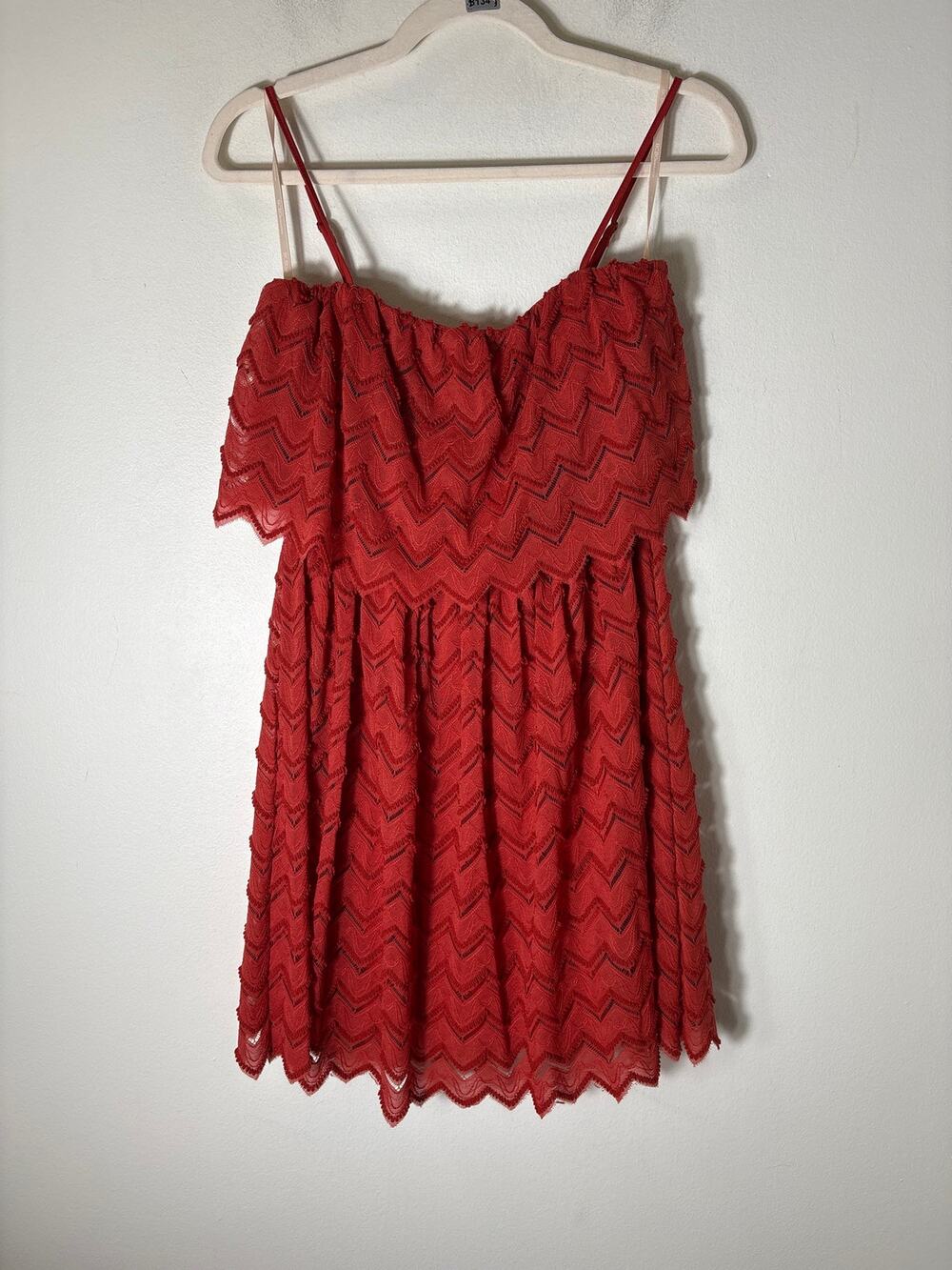 NWT BCBG Generation Dark Orange Layered Mini Dress Sz 4